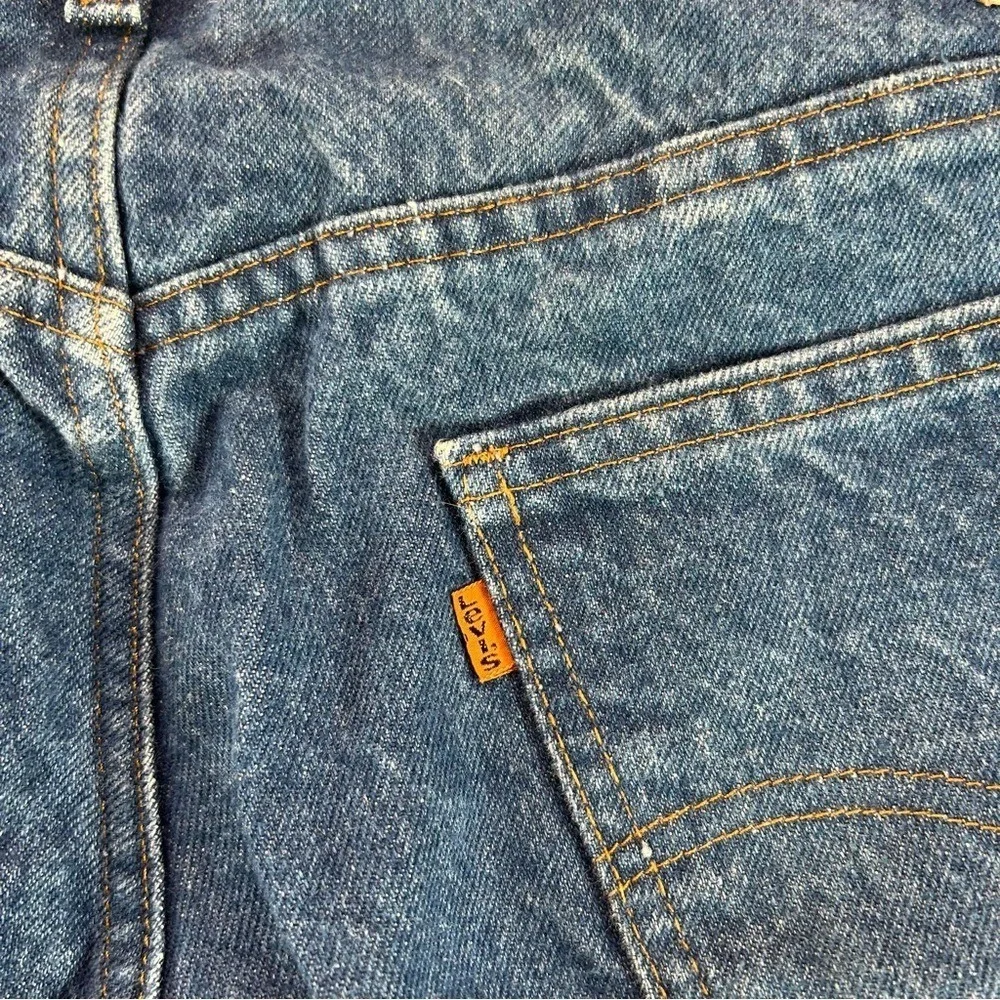 Vintage Levi's 20505 0217 Jeans Mens 38x34 Blue Orange Tab Straight Leg 1980s